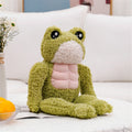 Cotton green frog muscles fuzzy plush